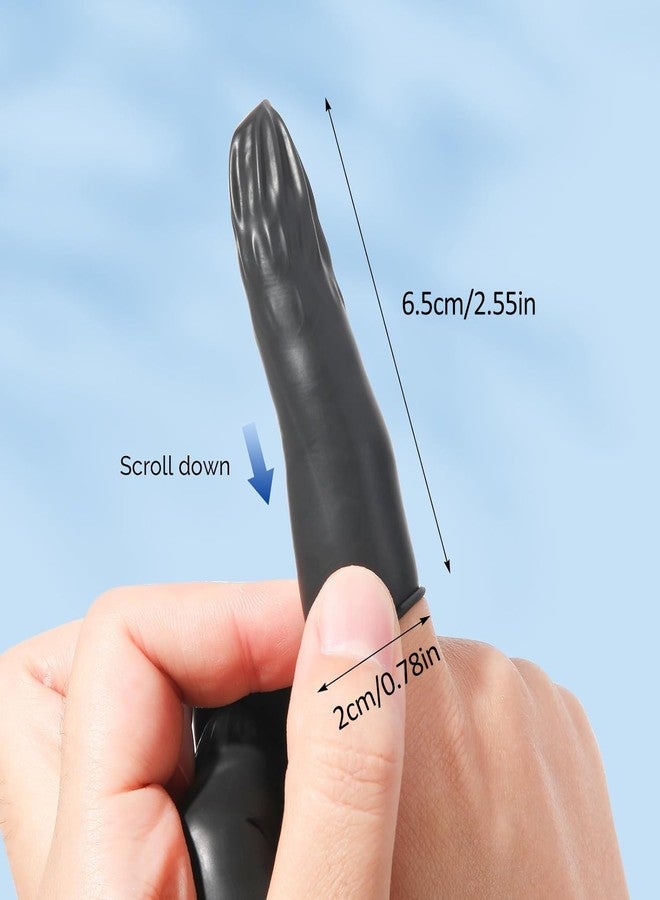 چاي ام يو أغطية أصابع لاتكس متوسطة الحجم من جامعة جيمس ماديسون، واقيات أصابع للاستخدام مرة واحدة، قفازات مضادة للكهرباء الساكنة، أسود (200 قطعة) - Image 3